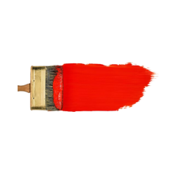 Painted Pipe in Vermilion Red.